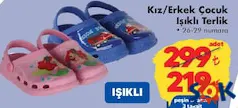 ESEM COMFORT KIZ/ERKEK ÇOCUK IŞIKLI TERLİK